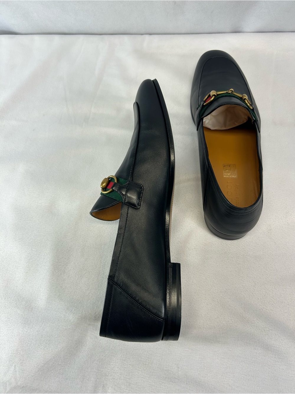 Gucci Web Brixton Leather Loafers - Picture 7 of 8